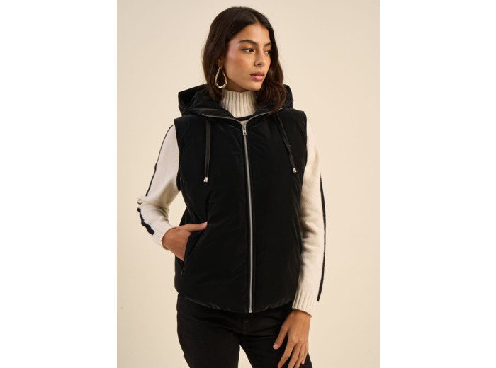 Doudoune à capuche sans manches