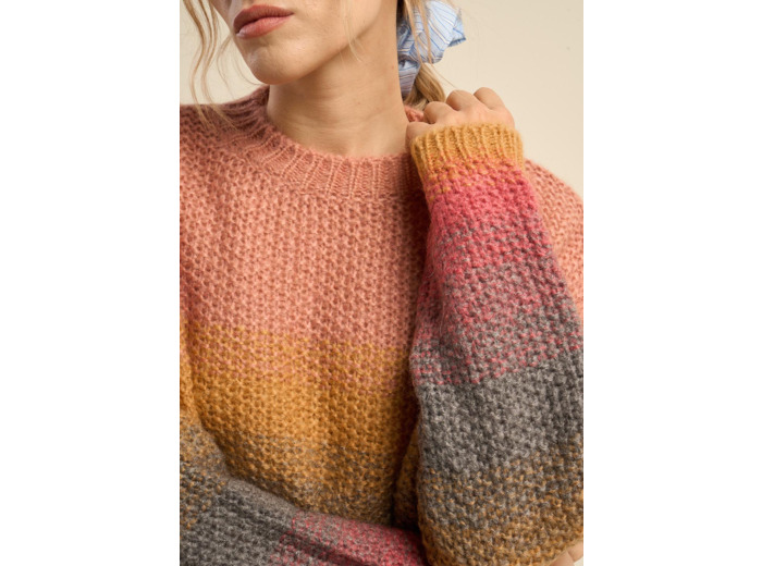 Pull à col rond dégradé