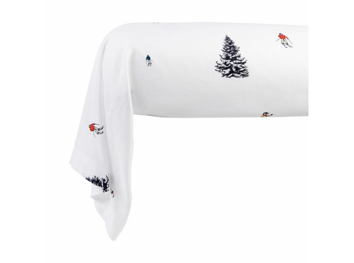 Taie de traversin Gérardmer | Satin ultra doux | Tradition des Vosges