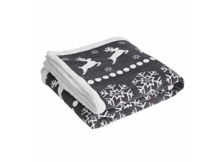 Plaid Norvège | Microfibre Sherpa | Tradition des Vosges