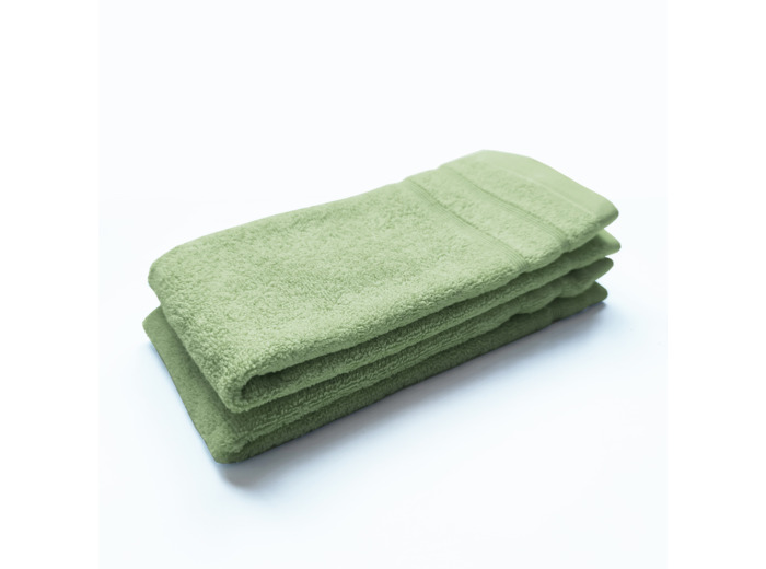 Lot de 2 Serviettes invité DODO MINERAL - Coloris VERT ANIS