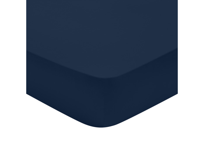 Drap Housse Partition Satin de coton Coloris Marine