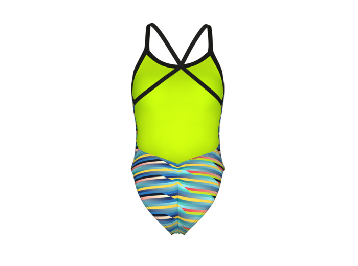 Maillot de bain arena Performance Racing Stripe XCriss Cross Back pour femmes