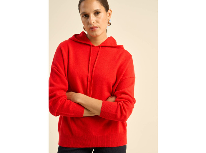 Pull à capuche en cachemire