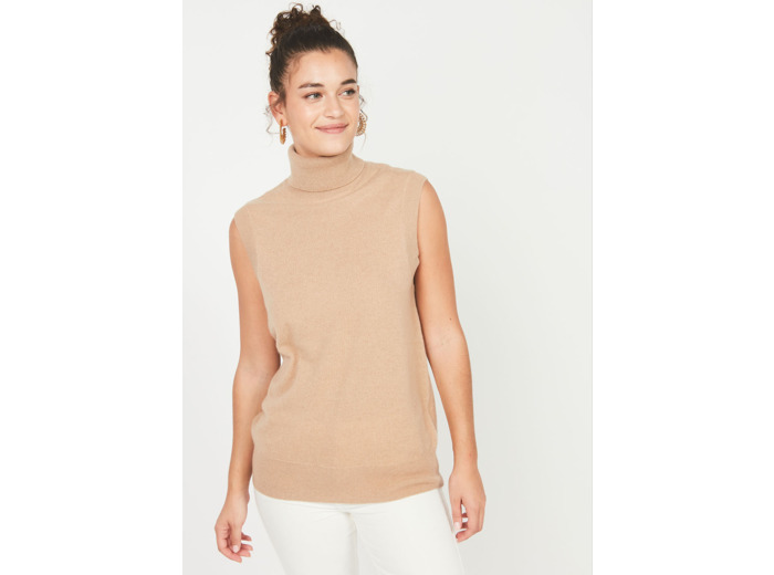 Pull col montant pur cachemire