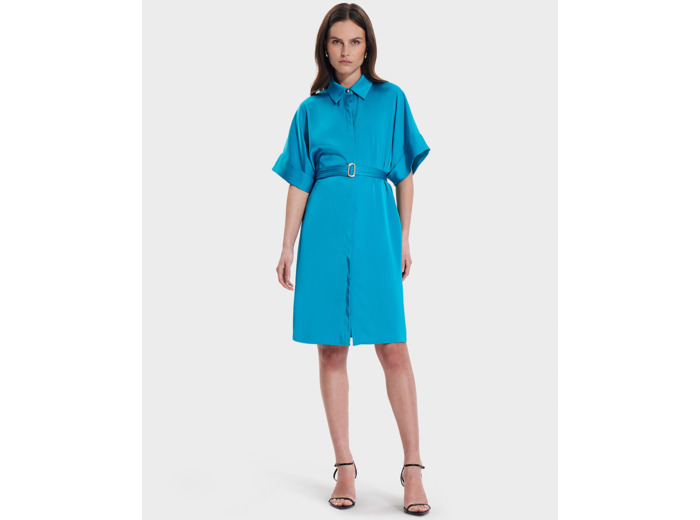 Robe Romille Bleu en Polyester