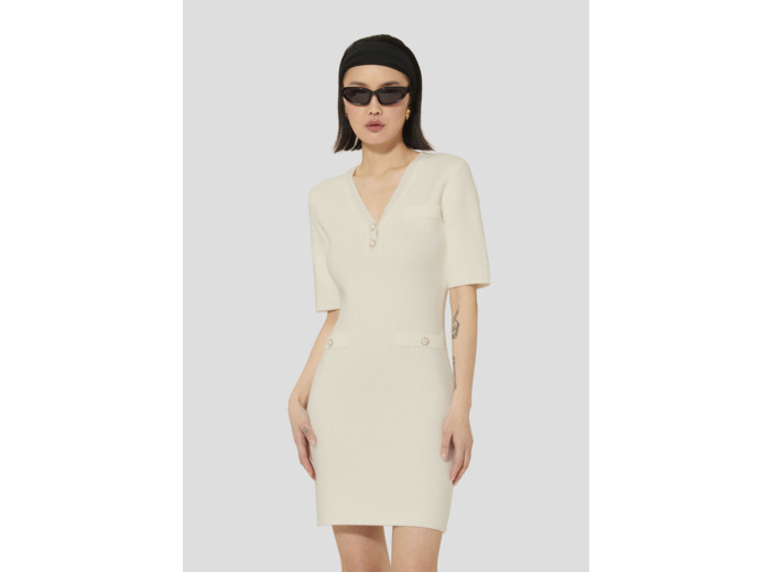 Robe Ruthie-Ecru en Viscose