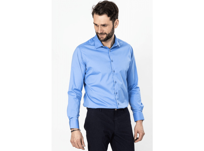 Chemise Unie Bleue