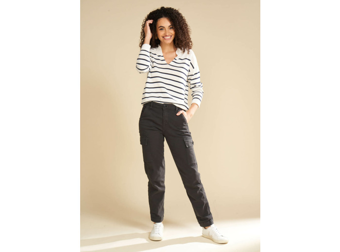 Pantalon cargo taille haute