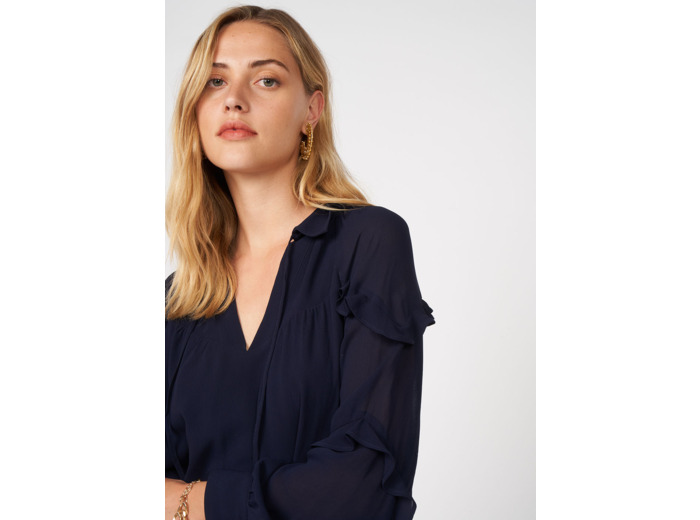 Robe courte col chemise