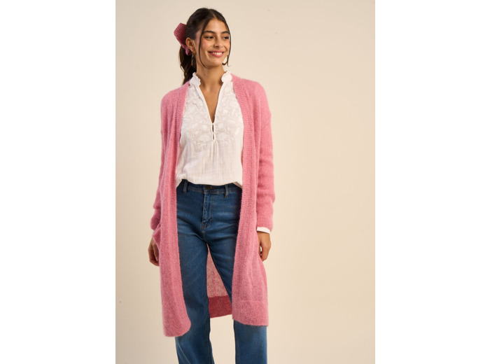 Gilet mi-long ouvert