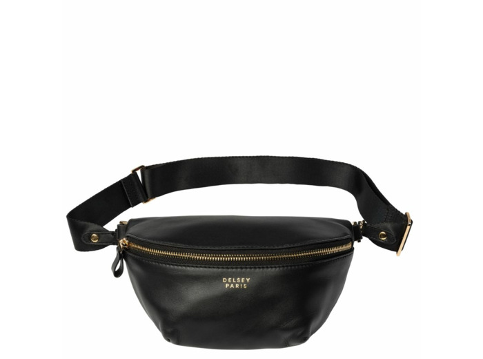 Le cuir lisse sac banane