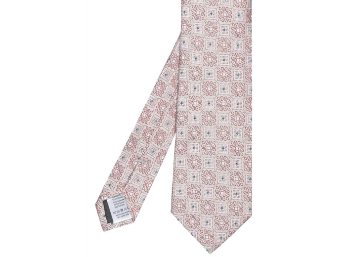 Cravate À Motifs Fantaisie Rose