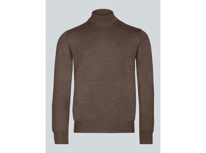 Pull Col Montant Noir En Mérinos