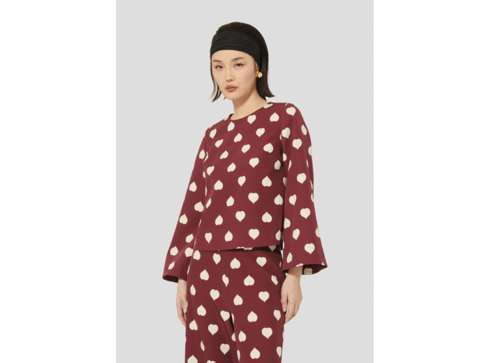 Top Thaissa-Bordeaux en Polyester