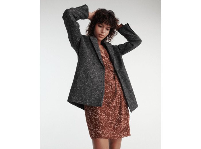 Veste Manche Longue Oversize Double Boutonnage