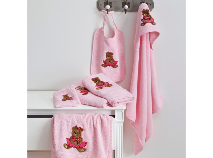 Bavoir Ourson Girl | Bavoir bébé | Tradition des Vosges