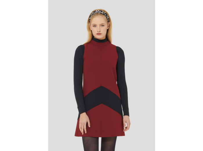 Robe Respect-Bordeaux en Polyester