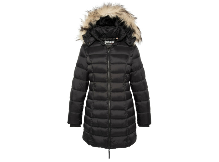 Doudoune avec col en fausse fourrure amovible