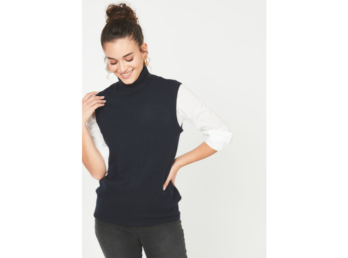 Pull col montant pur cachemire
