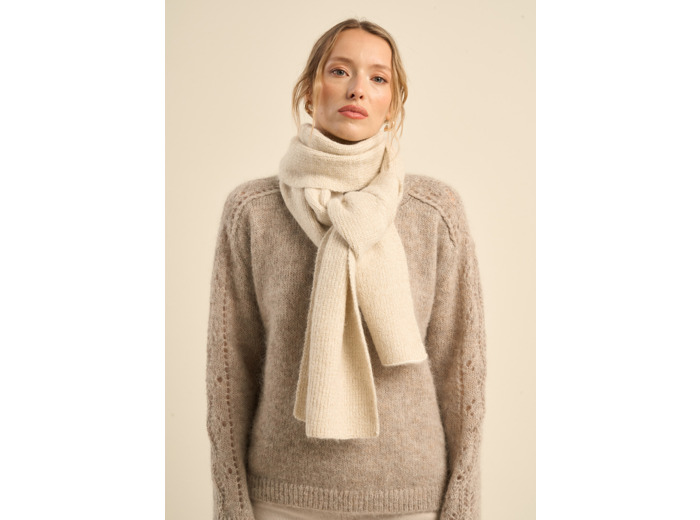 Echarpe à côtes avec lurex