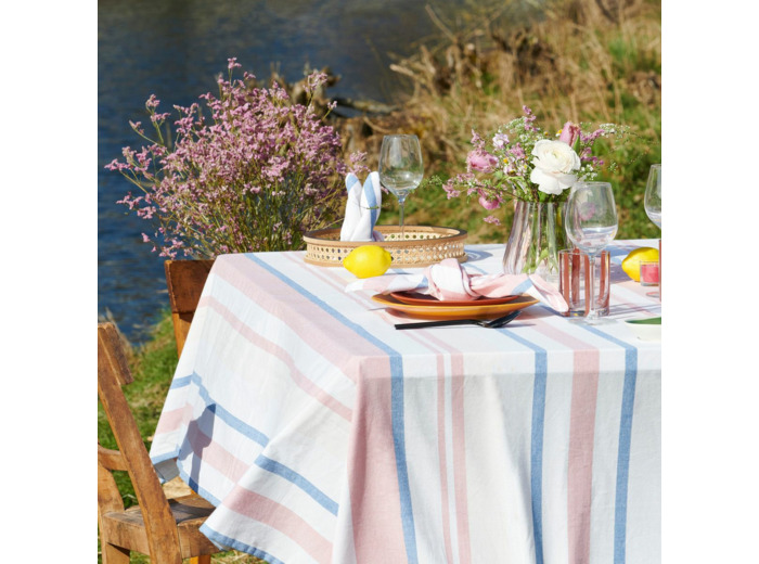 Nappe en coton rayée | Linge de table | Tradition des Vosges