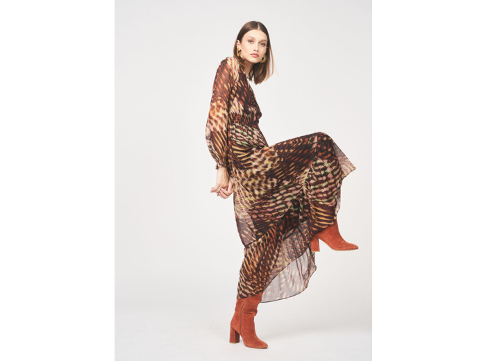 Robe longue à imprimé