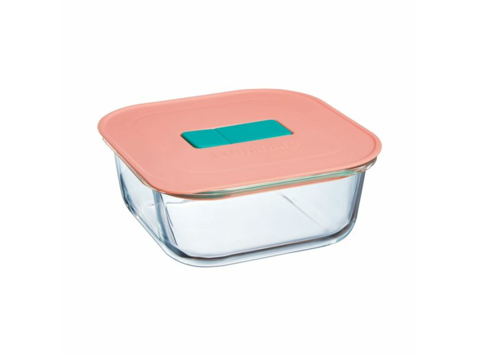 Boite carrée 80cl couvercle orange Unique Box