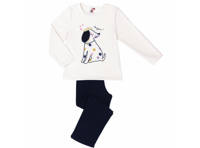 Pyjama fille CHIPI écru/marine