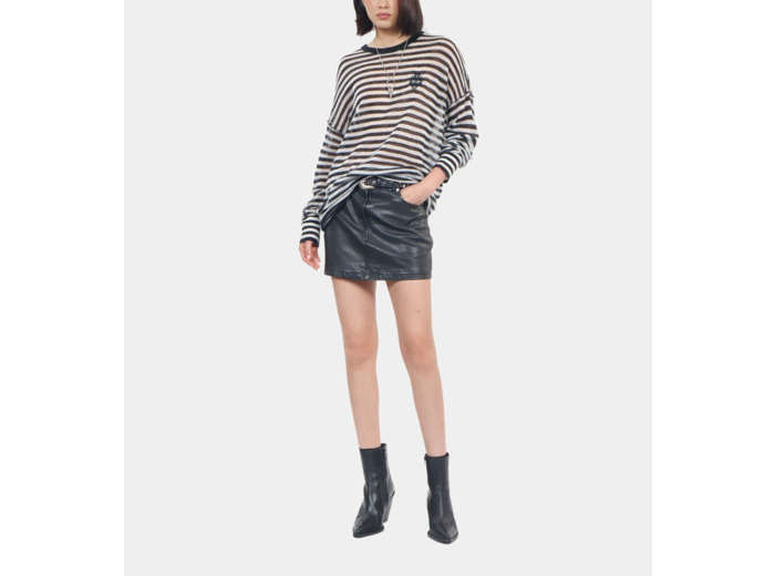 Pull En Mohair Et Laine À Rayures