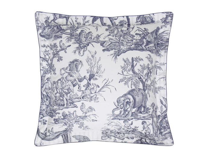 TAIE D'OREILLER | 4 Continents - Blanc/Bleu