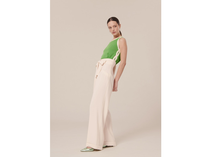 Pantalon Pyla-Ecru en Polyester