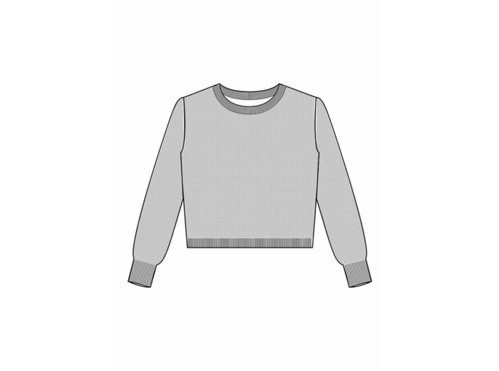 Pull col rond mohair et alpaga détail lurex