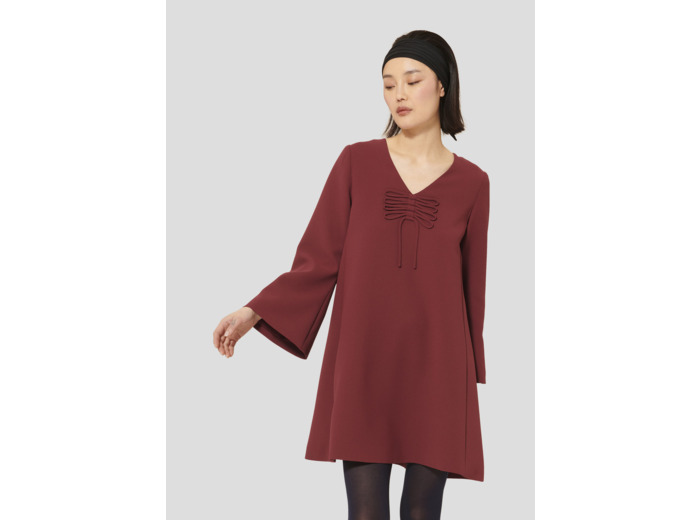 Robe Rolie-Bordeaux en Polyester