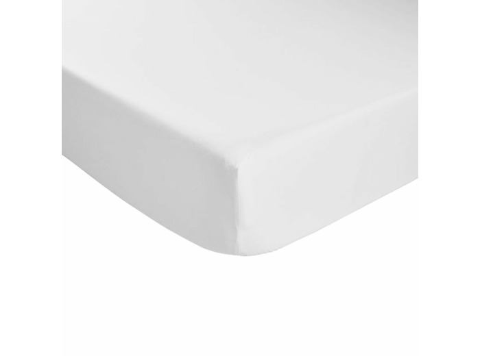 Drap housse - Percale de coton thermorégulée  - Blanc