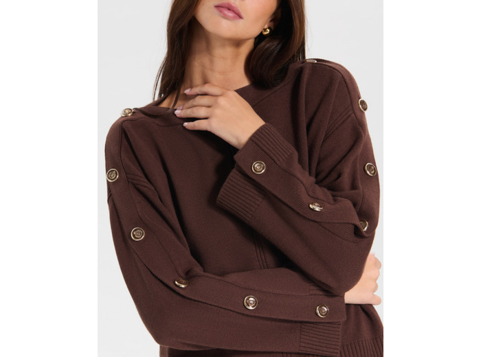 Pull Nili Chocolat en Laine
