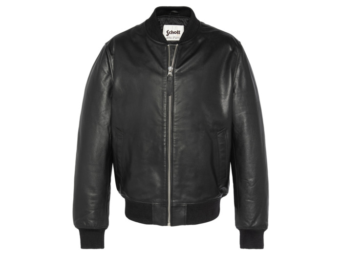 Blouson bomber, cuir de vachette