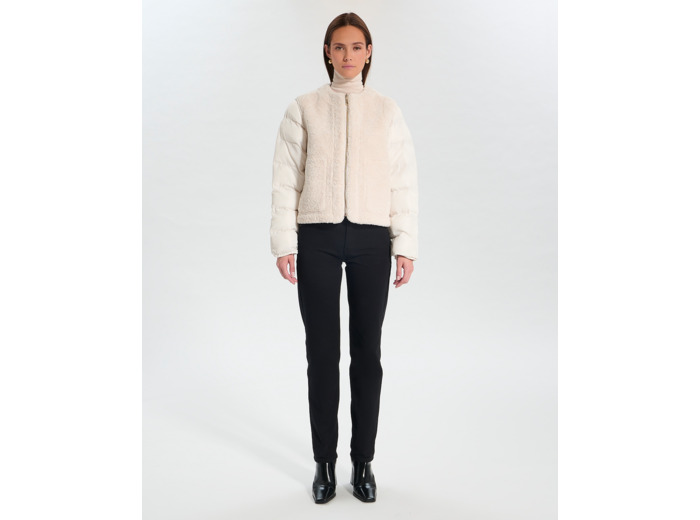 Manteau Marielle Ecru en Polyuréthane
