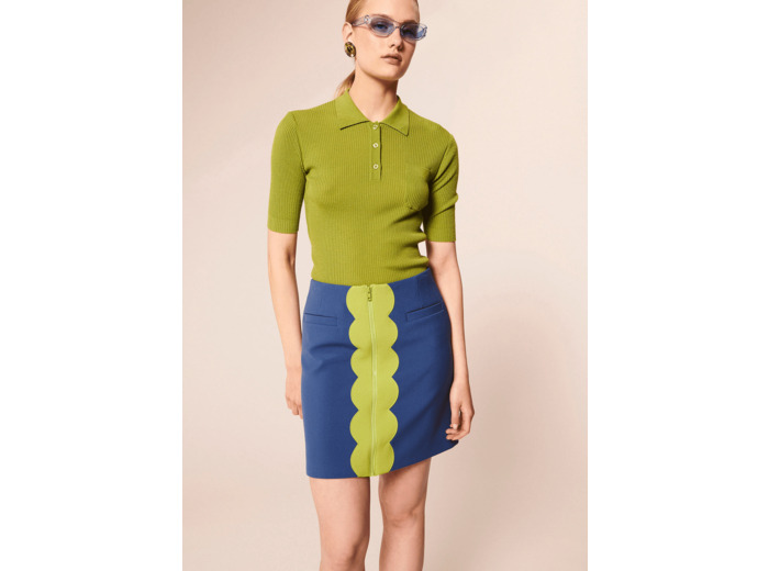 Jupe Jada-Bleu en Polyester