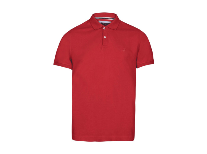 Polo Rouge Manches Courtes En Coton