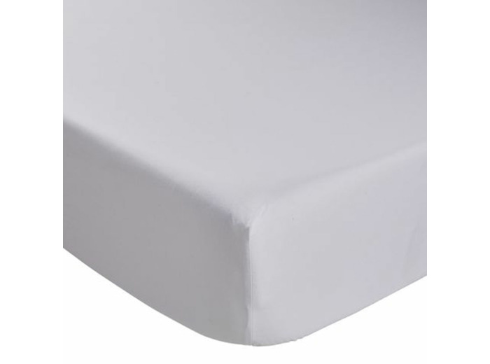 Drap housse - Coton Antibactérien  - Blanc