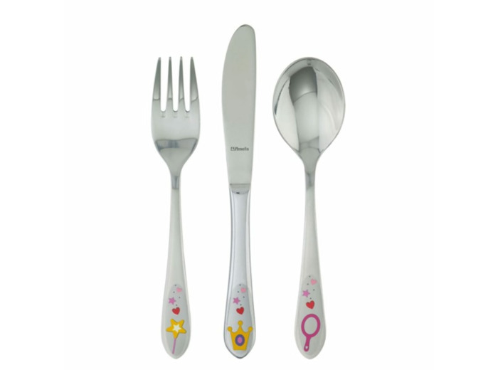 COFFRET DE 3 COUVERTS POUR ENFANT EN ACIER INOX