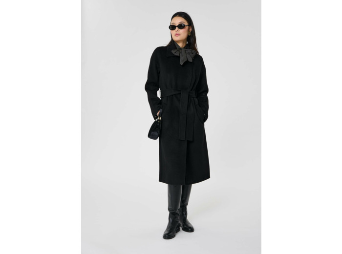 Manteau Mandy-Noir en Laine