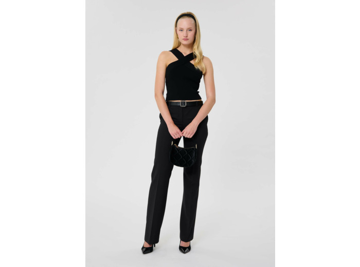 Pantalon Poupee-Noir en Polyester Recyclé