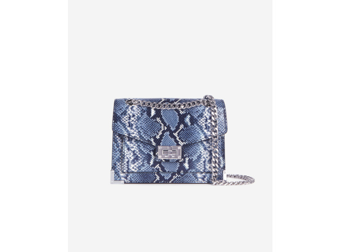Sac Emily Chaine En Cuir Embosse Lezard