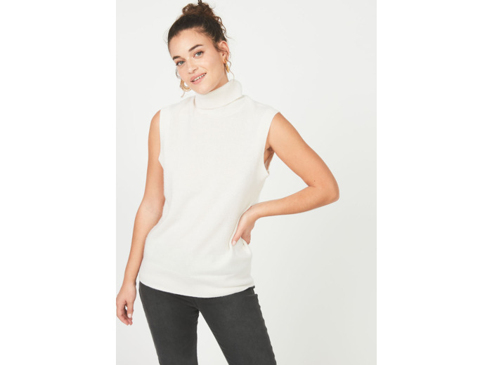 Pull col montant pur cachemire