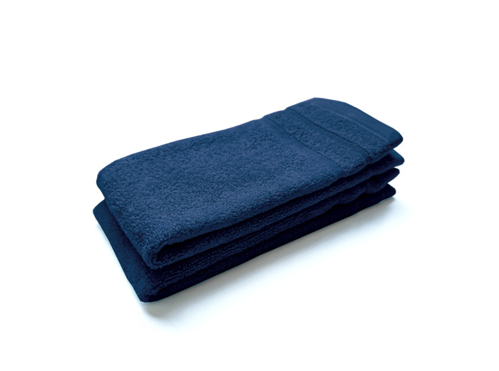Lot de 2 serviettes invité DODO MINERAL - Coloris MARINE