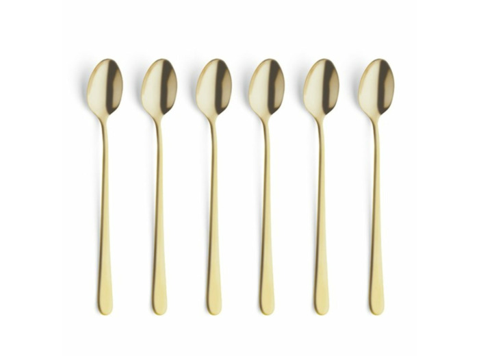 COFFRET 6 CUILLERES A MAZAGRAN DOREES