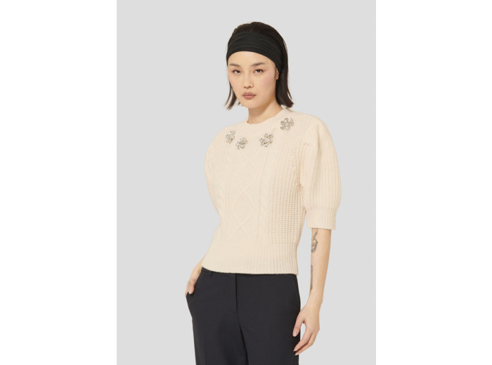 Pull Psyche-Ecru en Laine Merinos