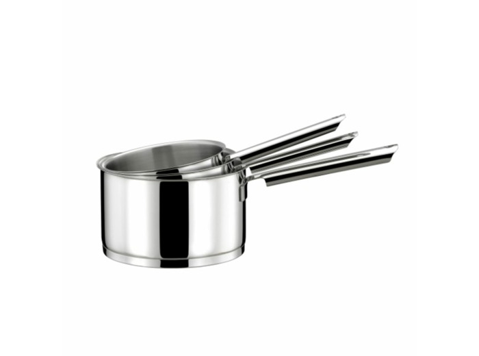 ENSEMBLE DE 3 CASSEROLES 16, 18 ET 20 CM EN ACIER INOXYDABLE COMPTAIBLES TOUS FEUX